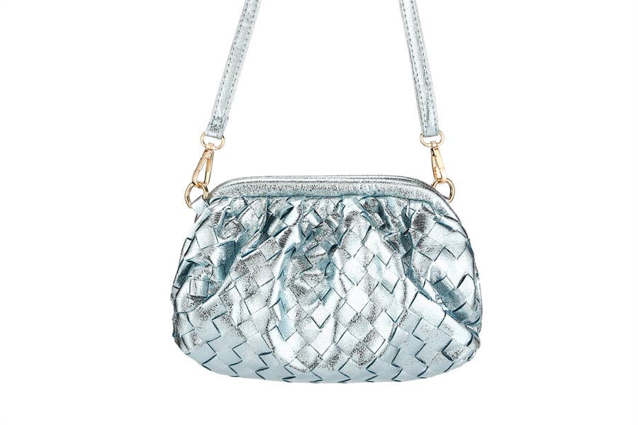 Ladies Faux Leather Woven Soft Shoulder Handbag