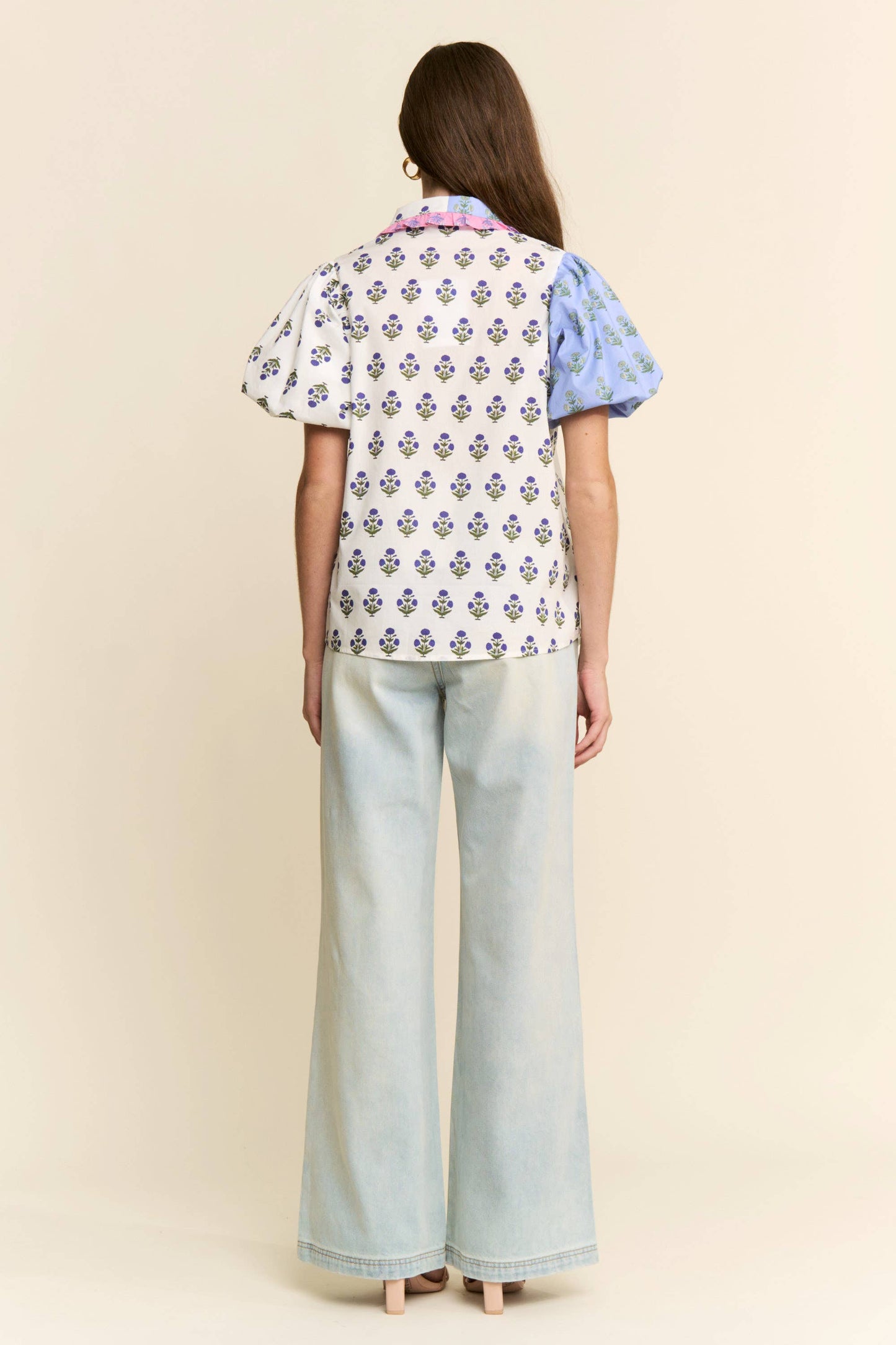 MULTI PRINT FLORAL BLOUSE