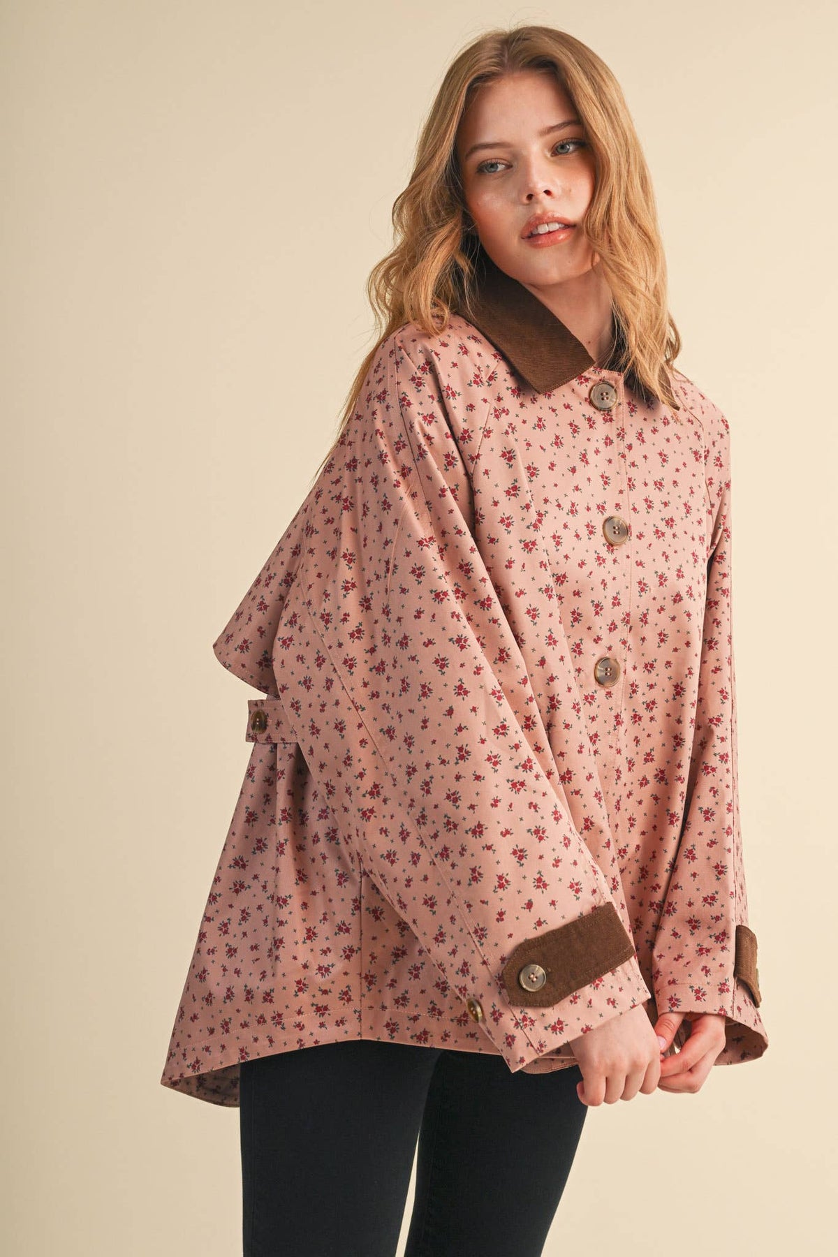 FLORAL A-LINE SWING JACKET