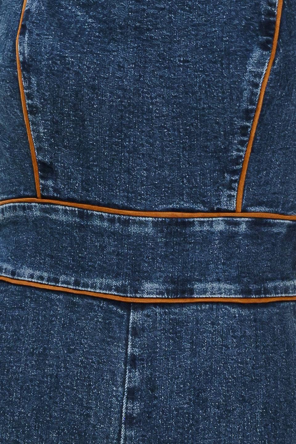 A washed denim jumpsuit