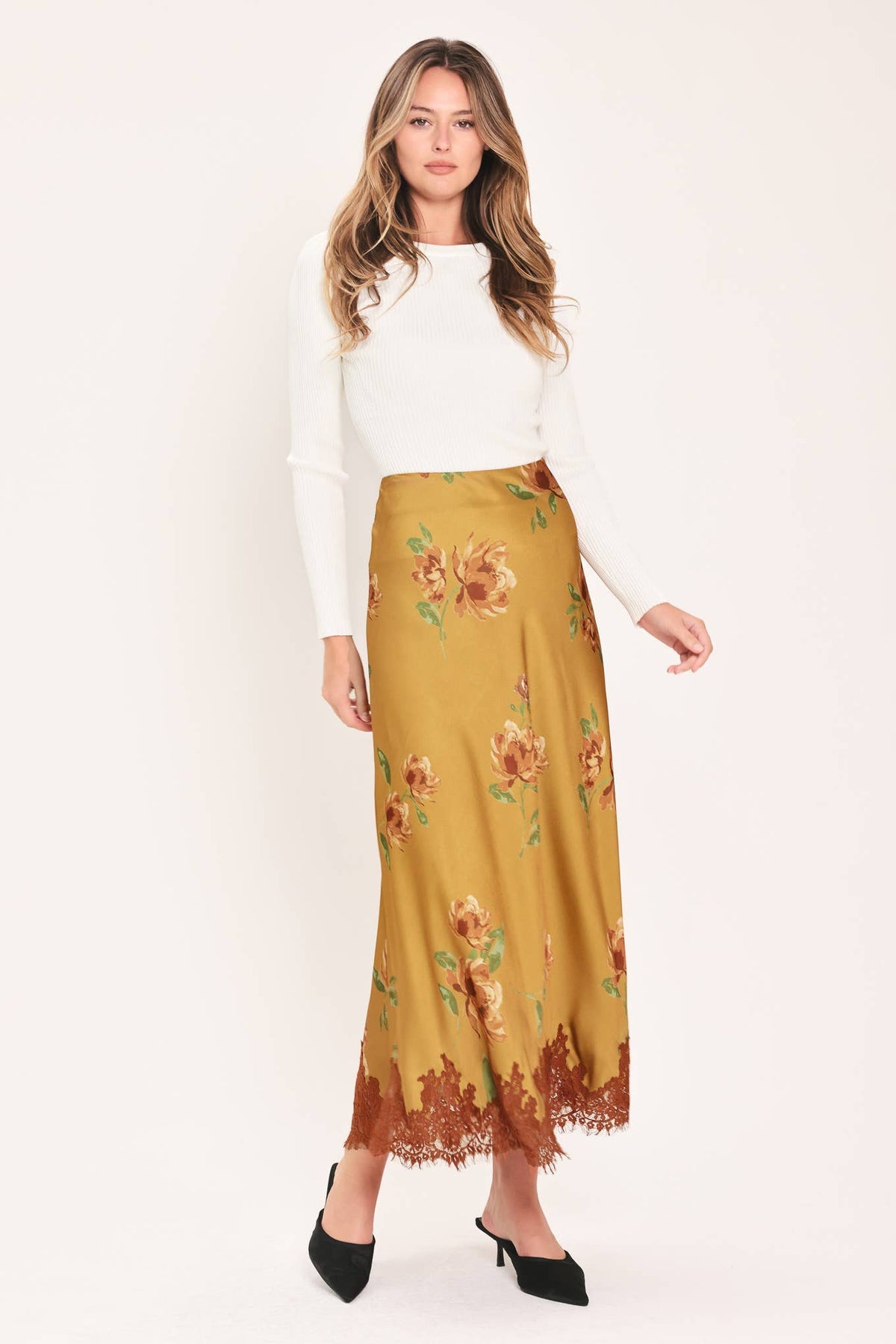 Printed Midi Skirt
