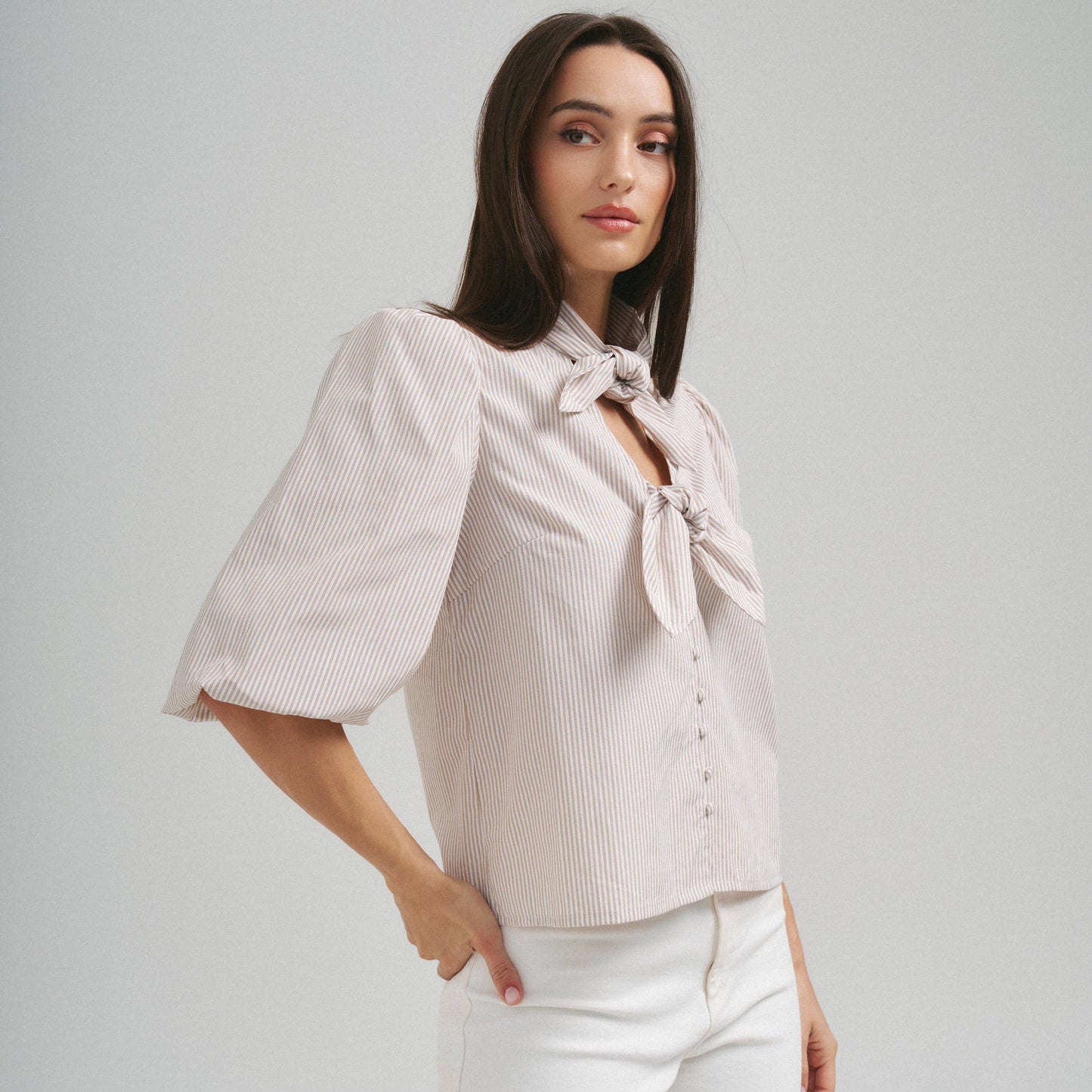 Open Tie Blouse