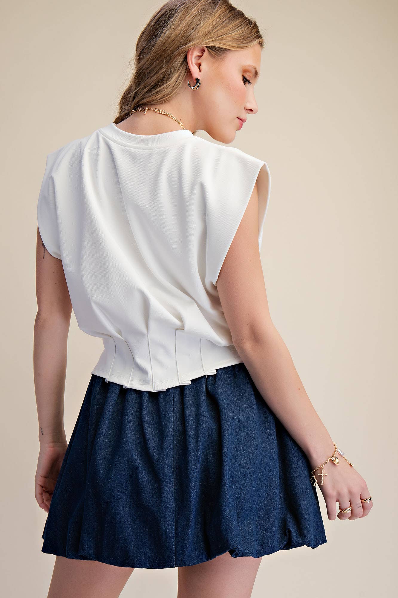 Pleated Waist Top
