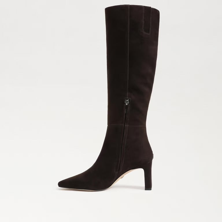 Sylvia Knee High Boot Chocolate Brown Suede