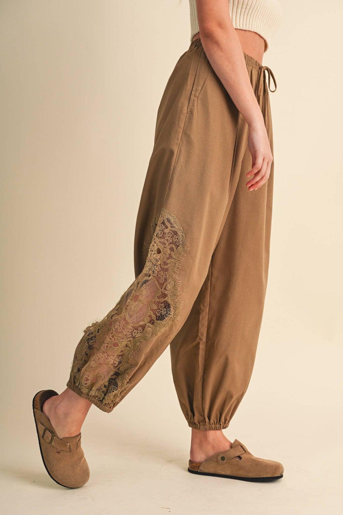LACE DETAIL BALLOON PANTS *More Colors*