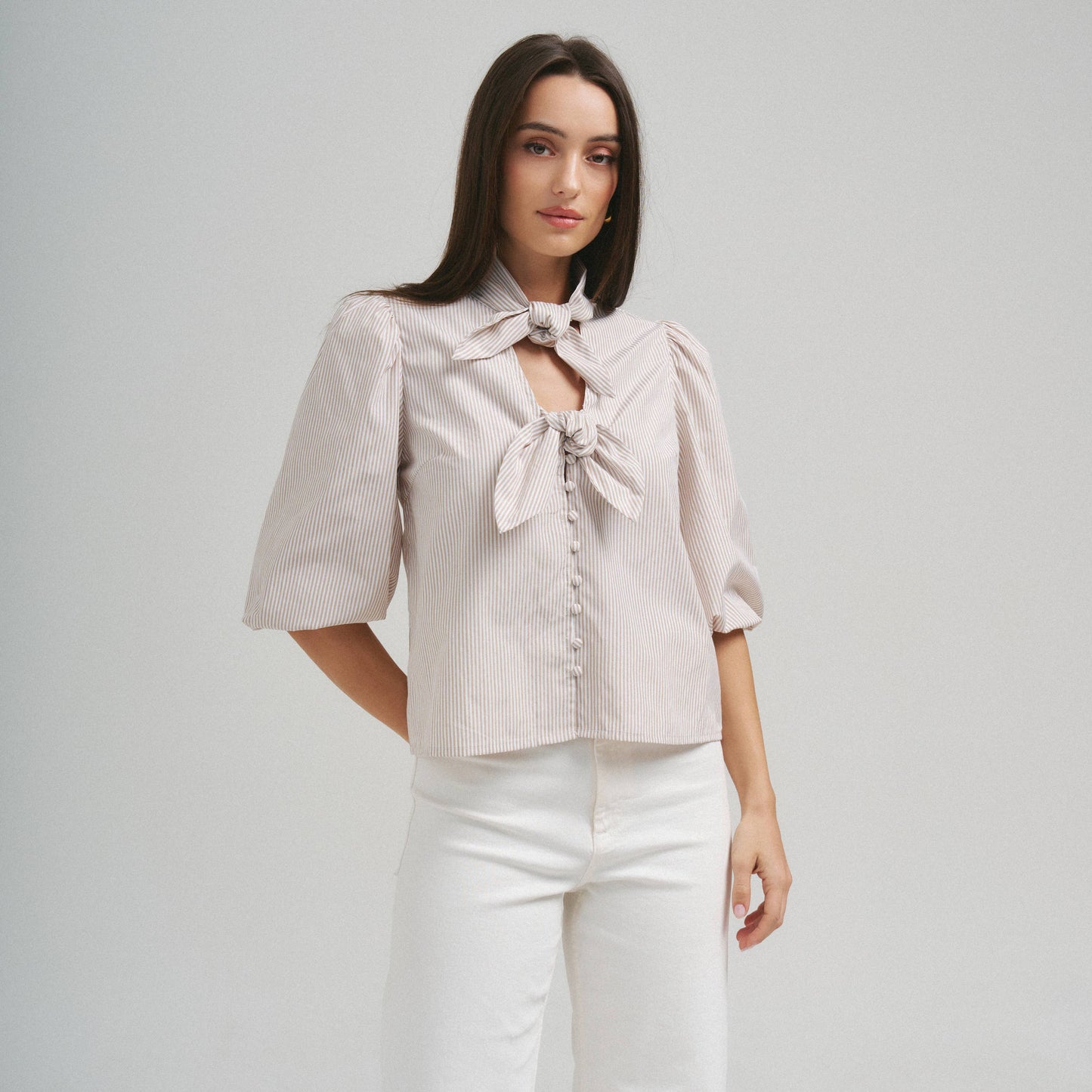 Open Tie Blouse