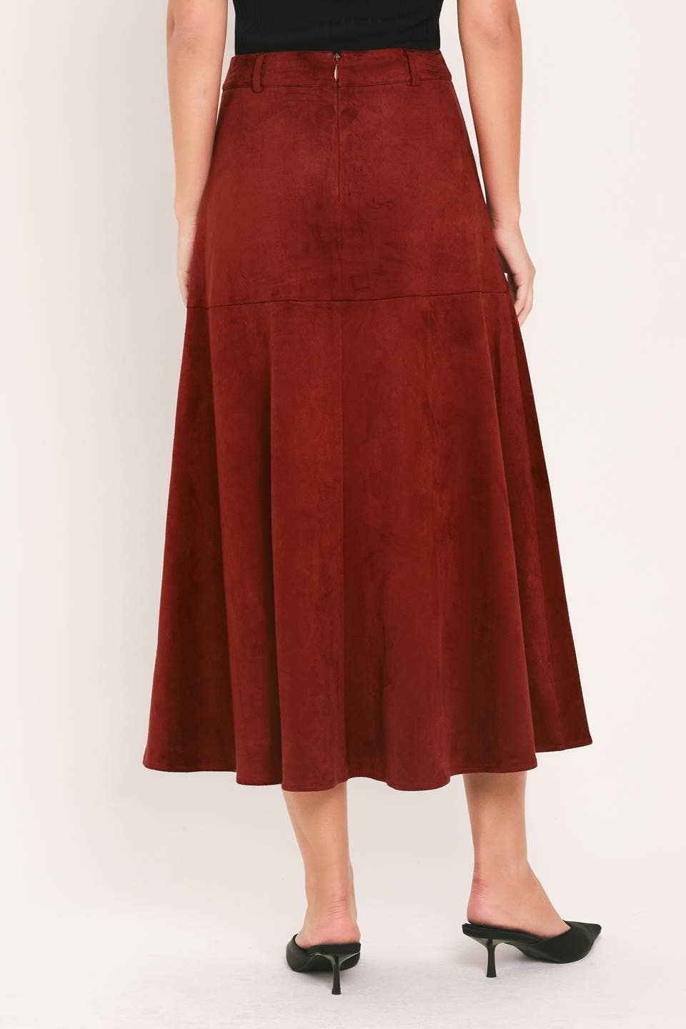 Faux suede skirt