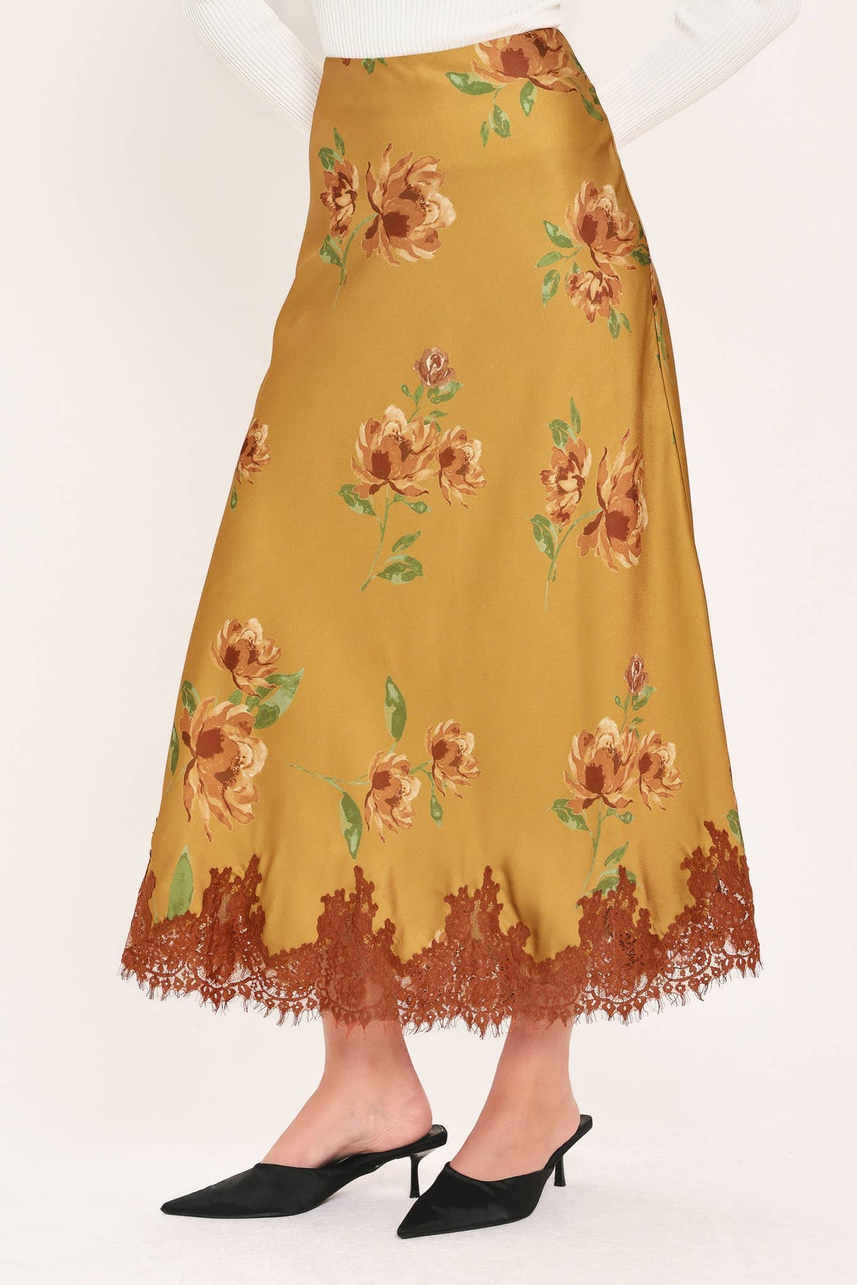 Printed Midi Skirt