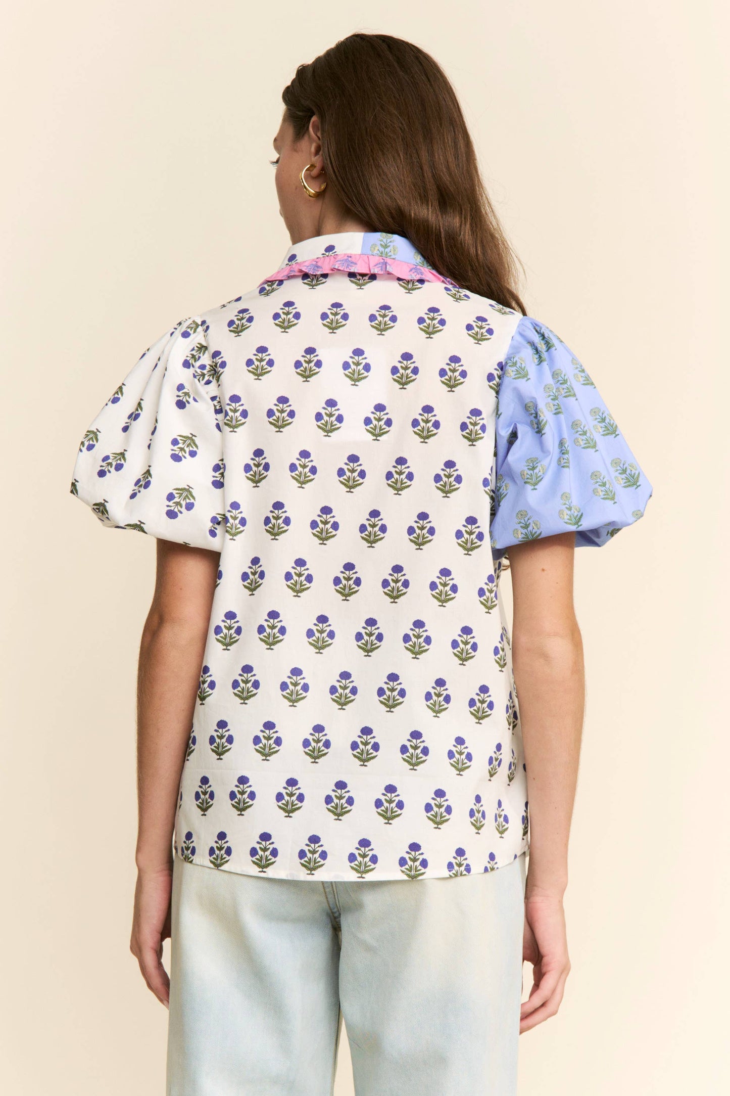MULTI PRINT FLORAL BLOUSE