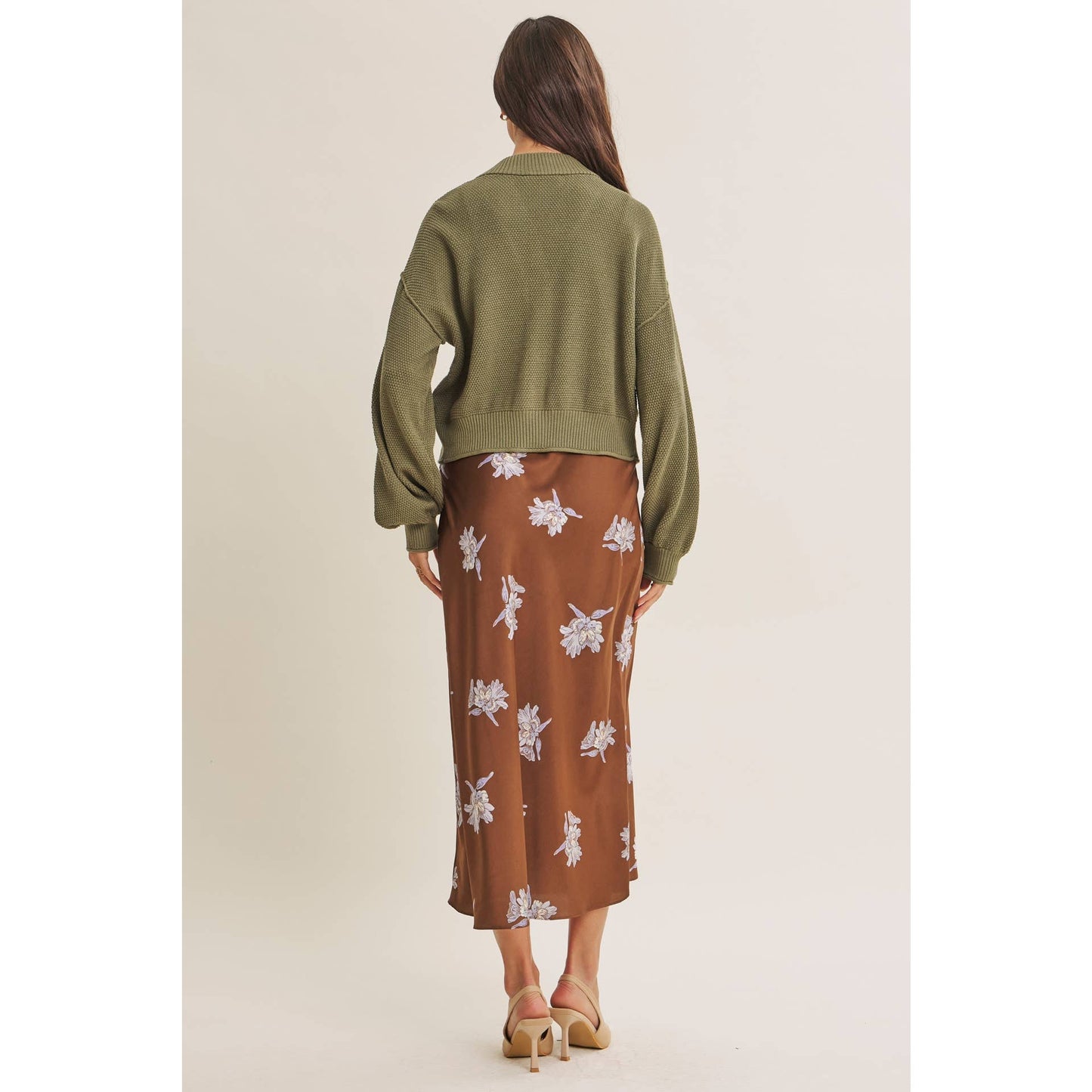FALL FLORAL MIDI SKIRT