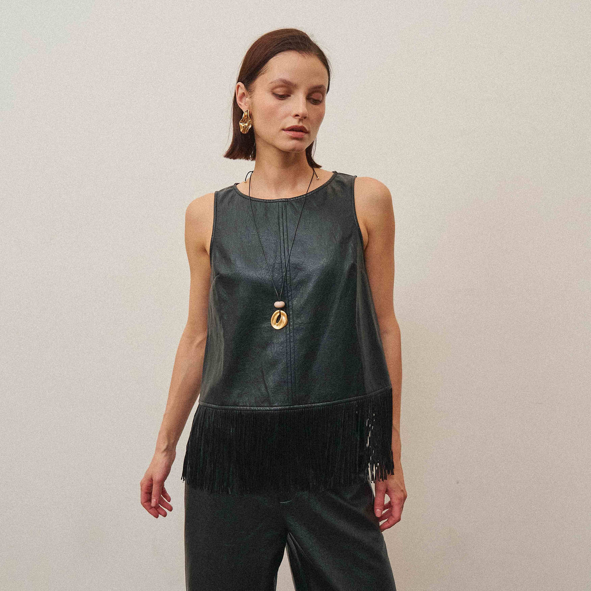 Fringe leather set