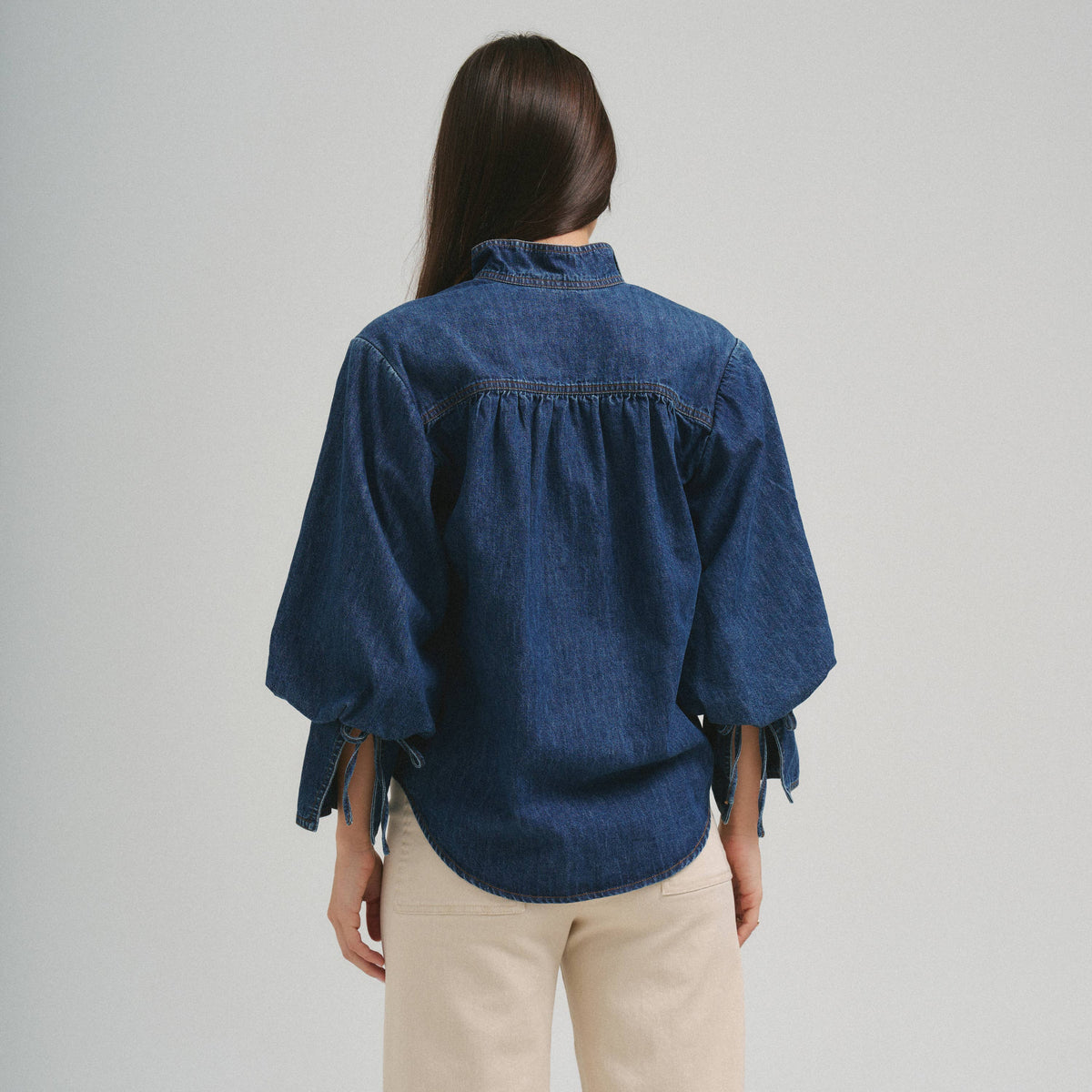 Button Denim Top