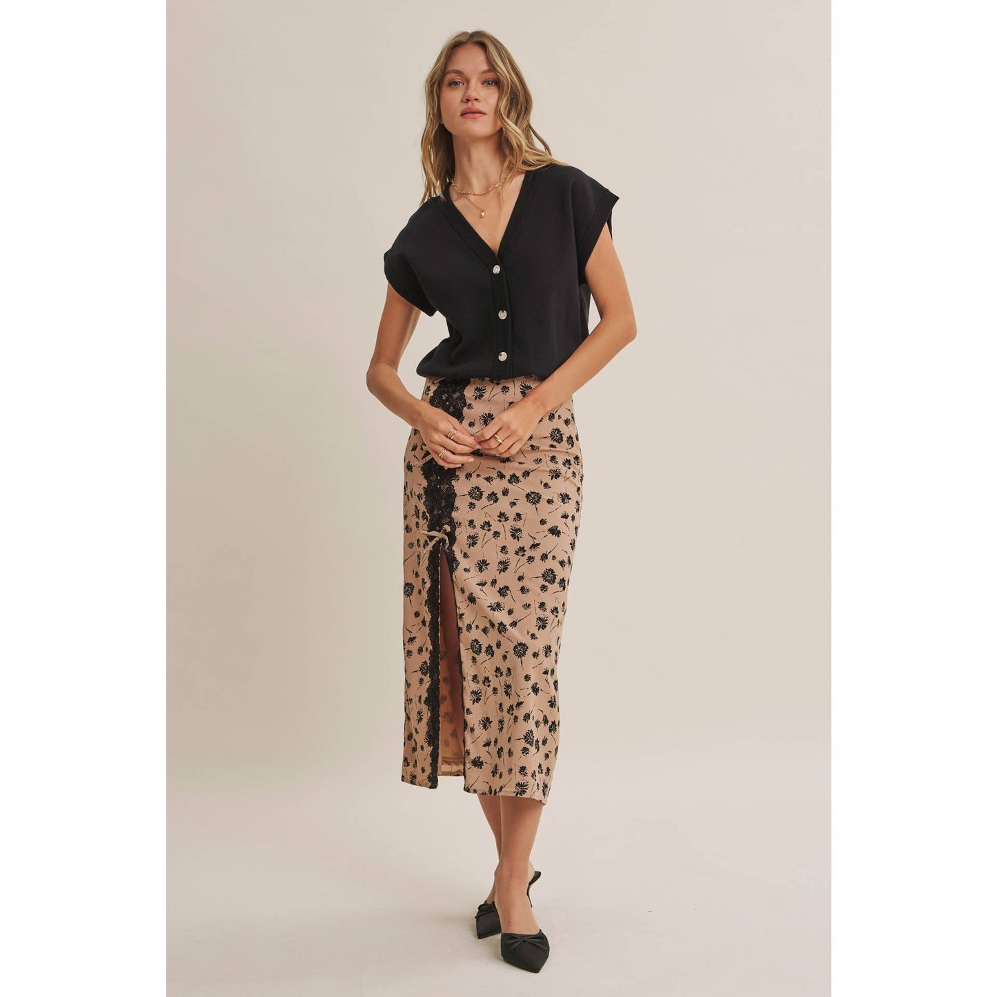 PARIS FLORAL SKIRT