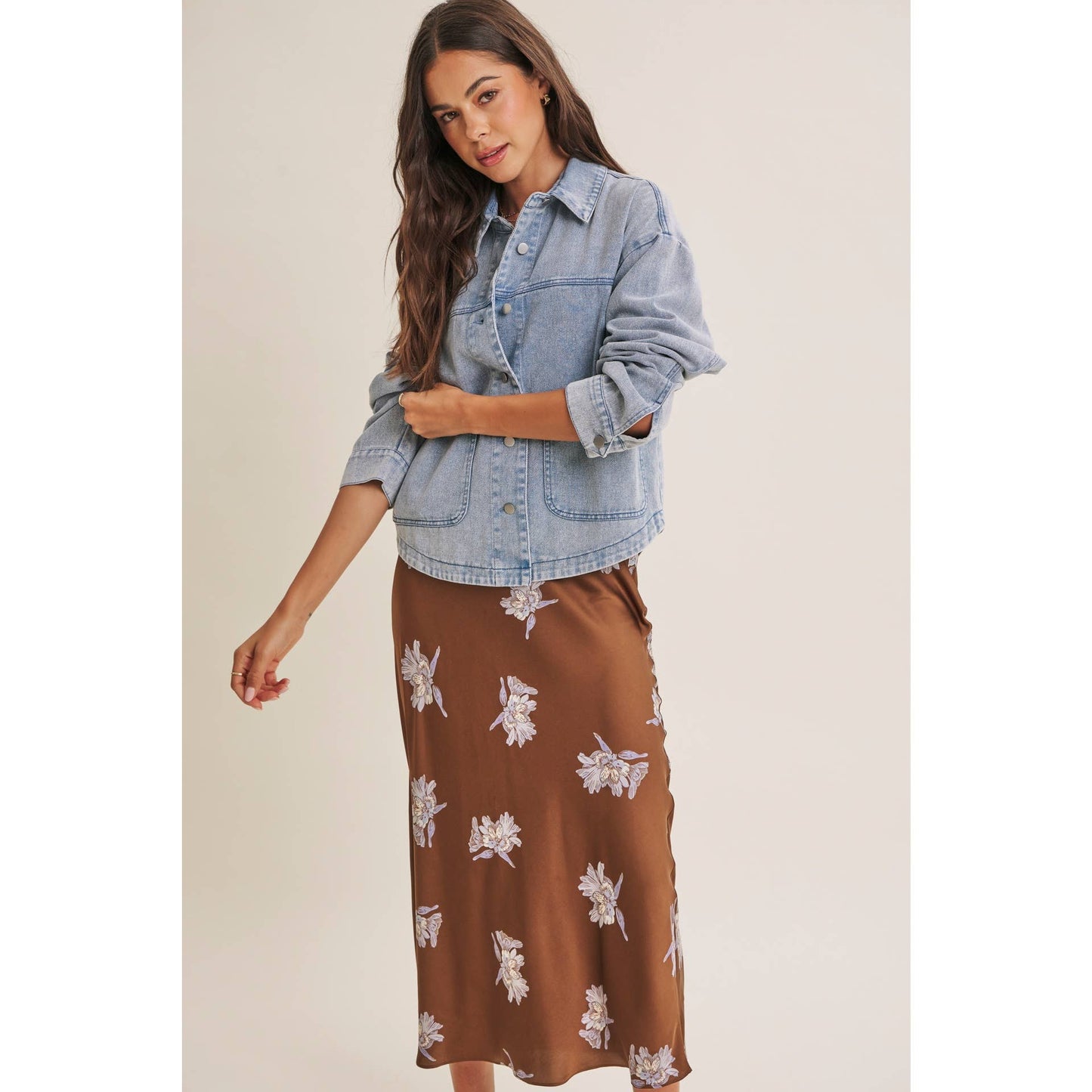 FALL FLORAL MIDI SKIRT