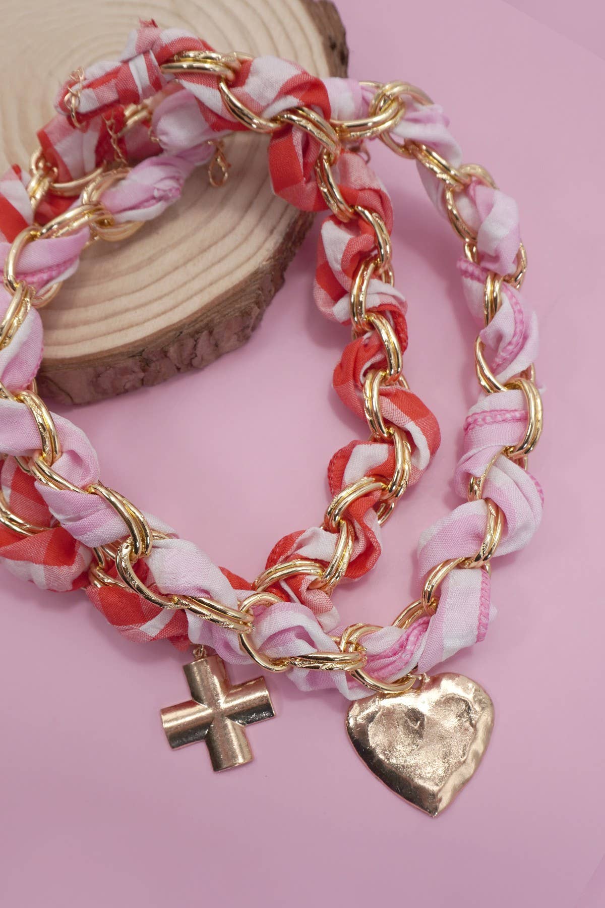 Gold Woven Scarf Charm