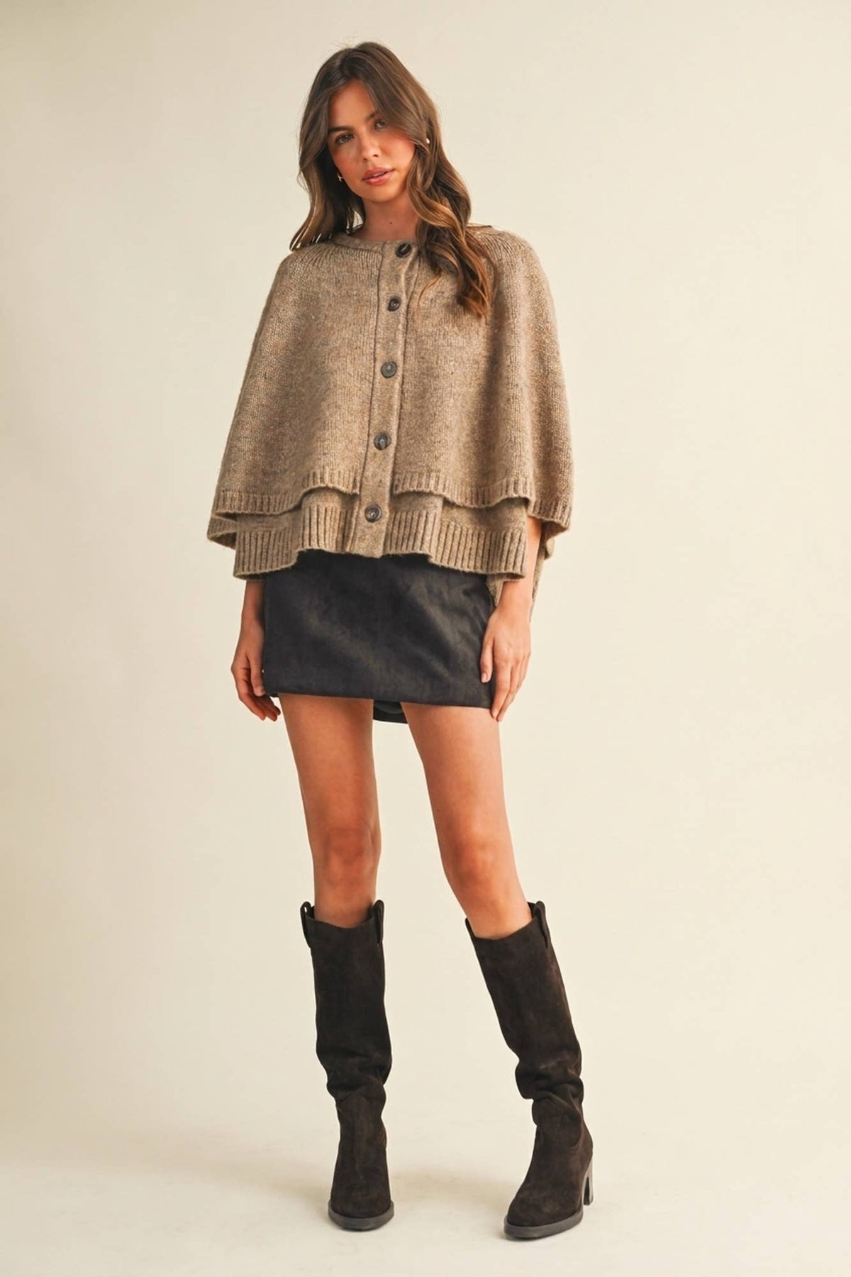 Faux Suede Suede Skirt