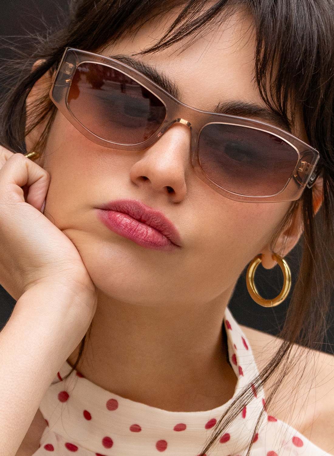 Jade Acetate Cat Eye Sunglasses