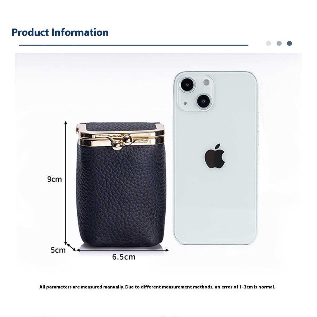 Leather Pocket Wallet with Mirror