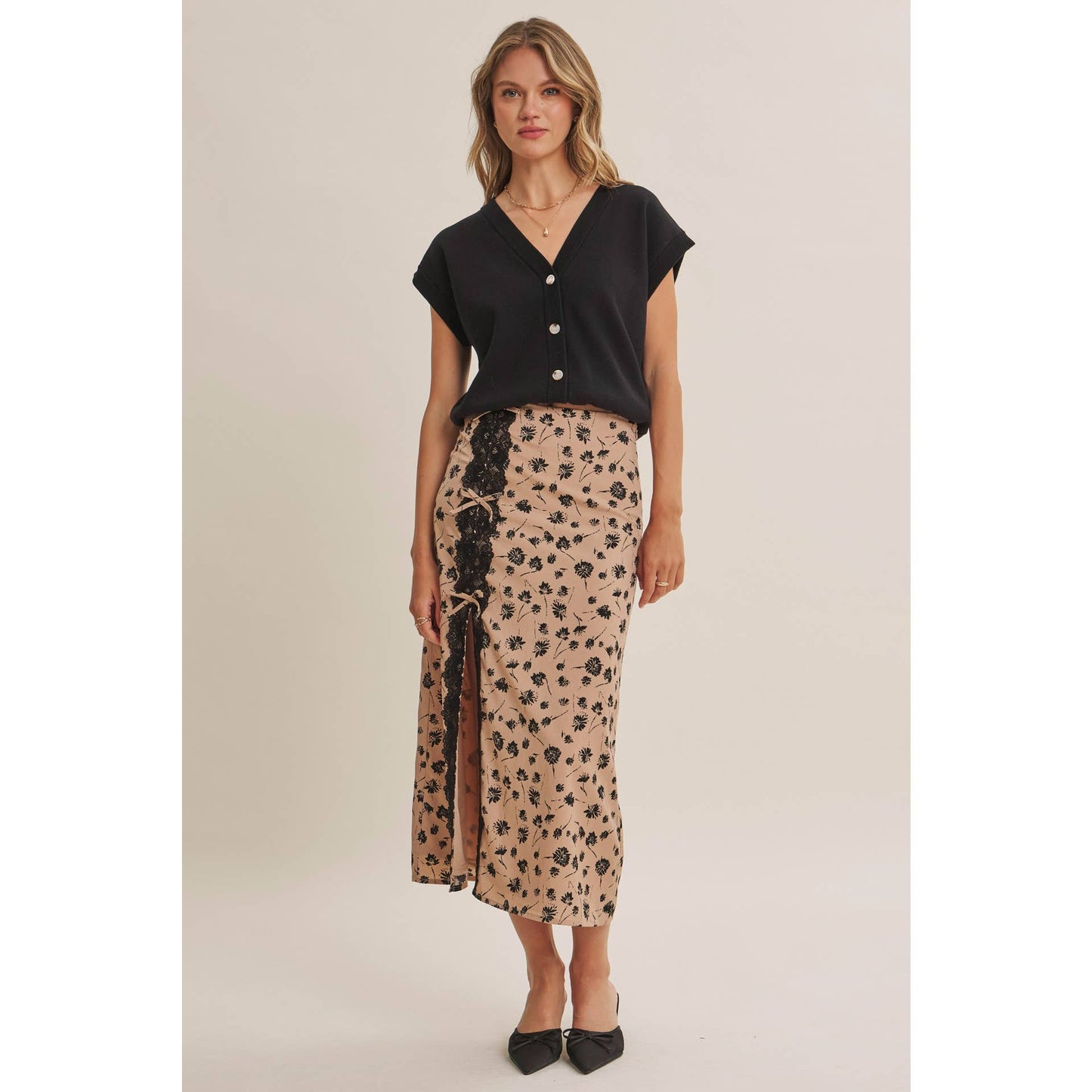 PARIS FLORAL SKIRT