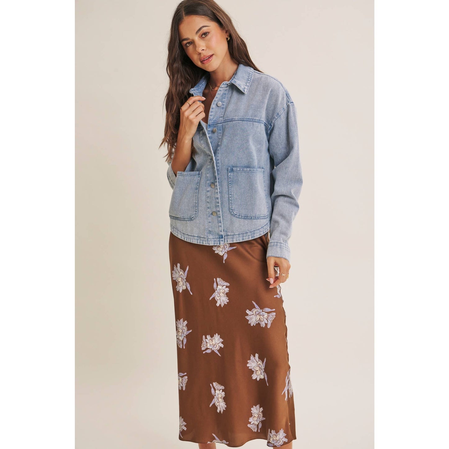 FALL FLORAL MIDI SKIRT