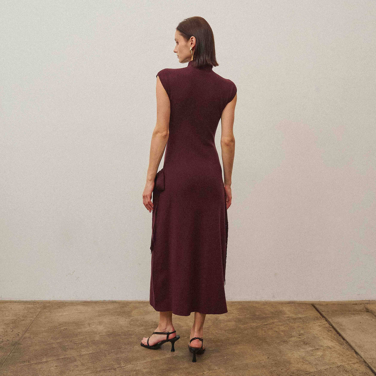 Fringe wrap dress