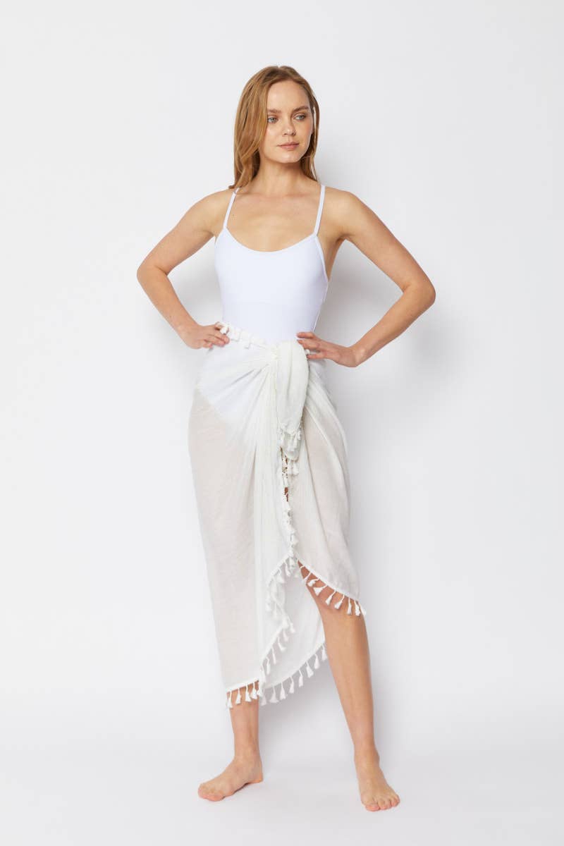 Long wrap Cover Up with tassel