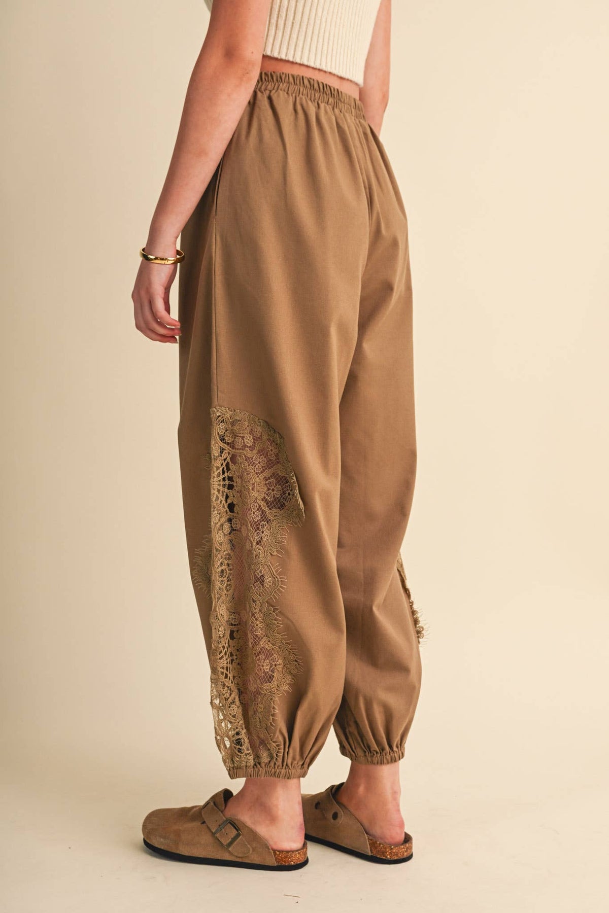 LACE DETAIL BALLOON PANTS *More Colors*