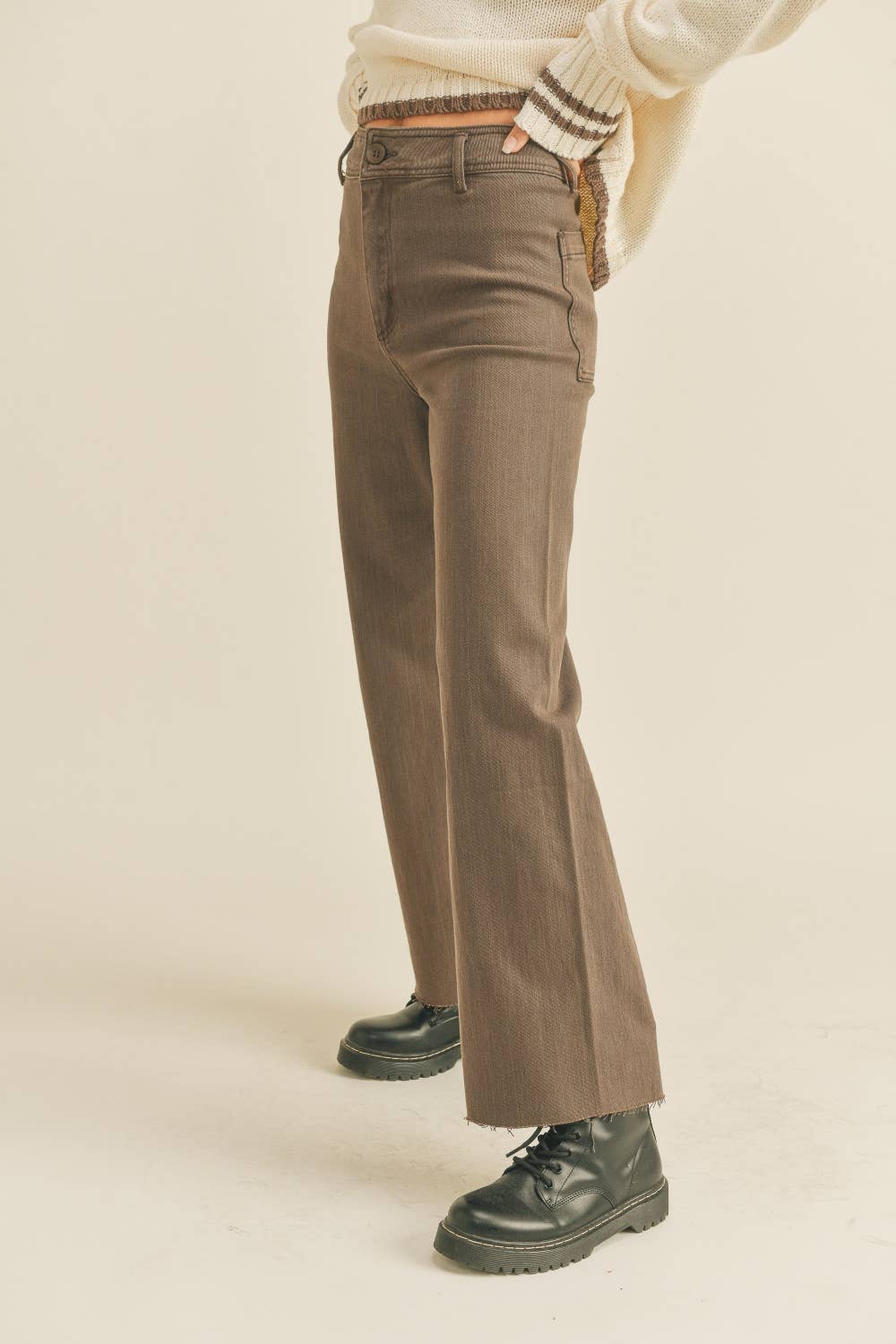 BROWN WIDE LEG PANTS