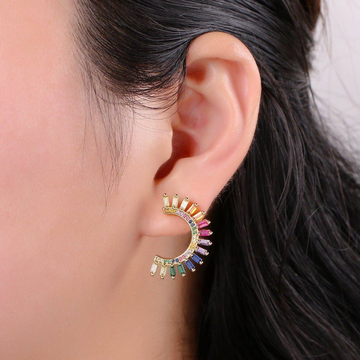 Moon Rainbow Earrings