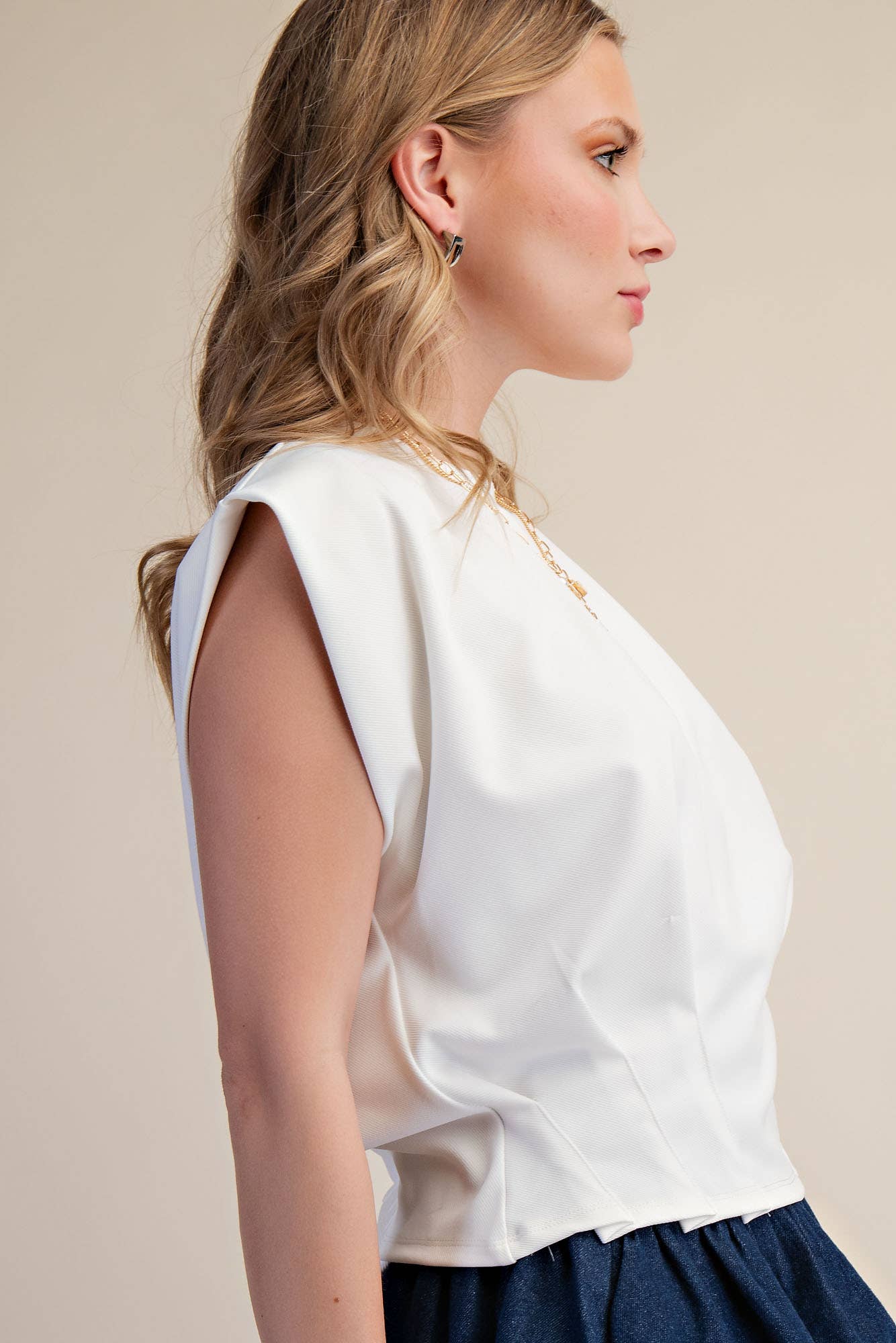 Pleated Waist Top