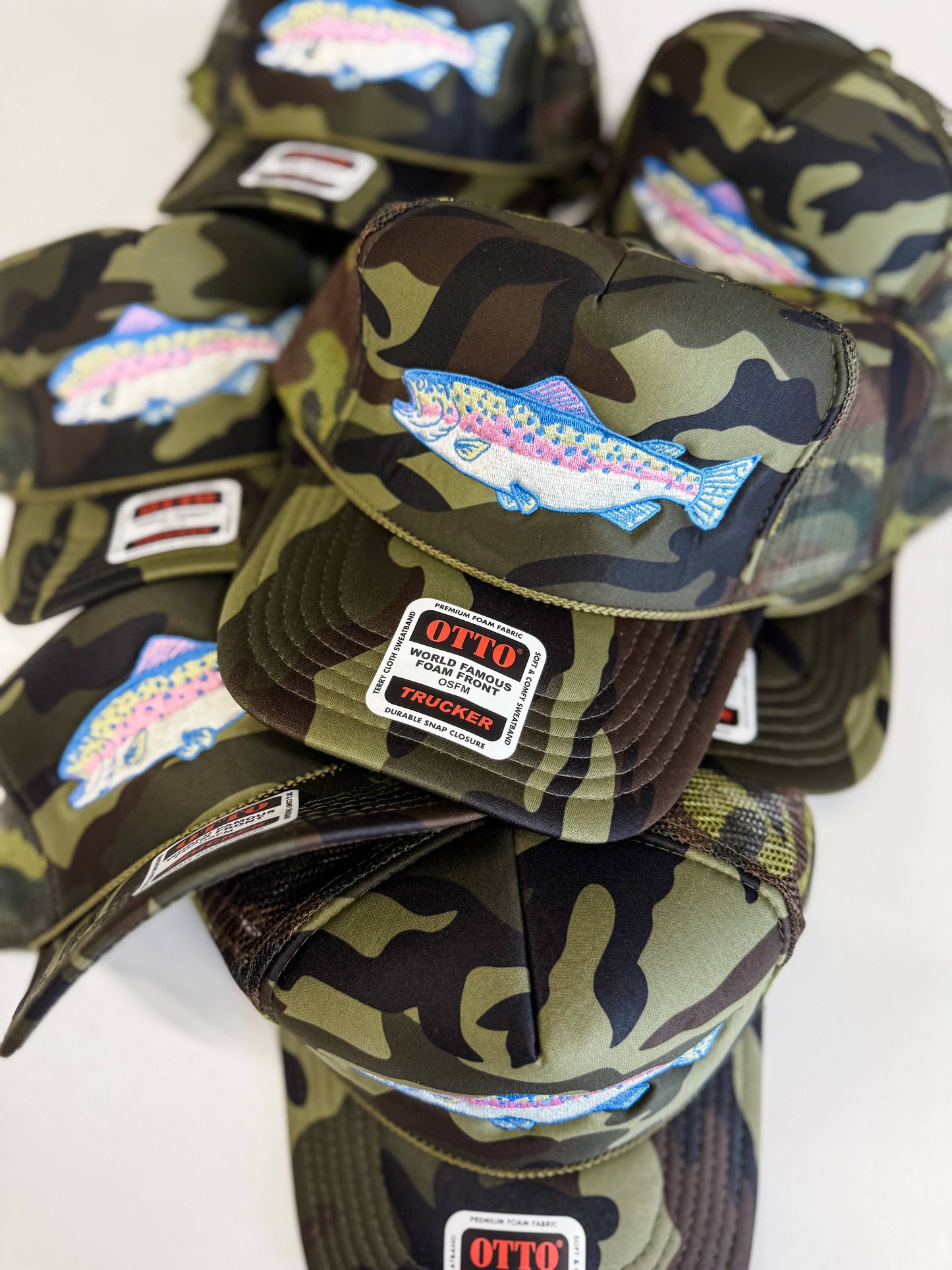 Trout Camo Foam Trucker Hat
