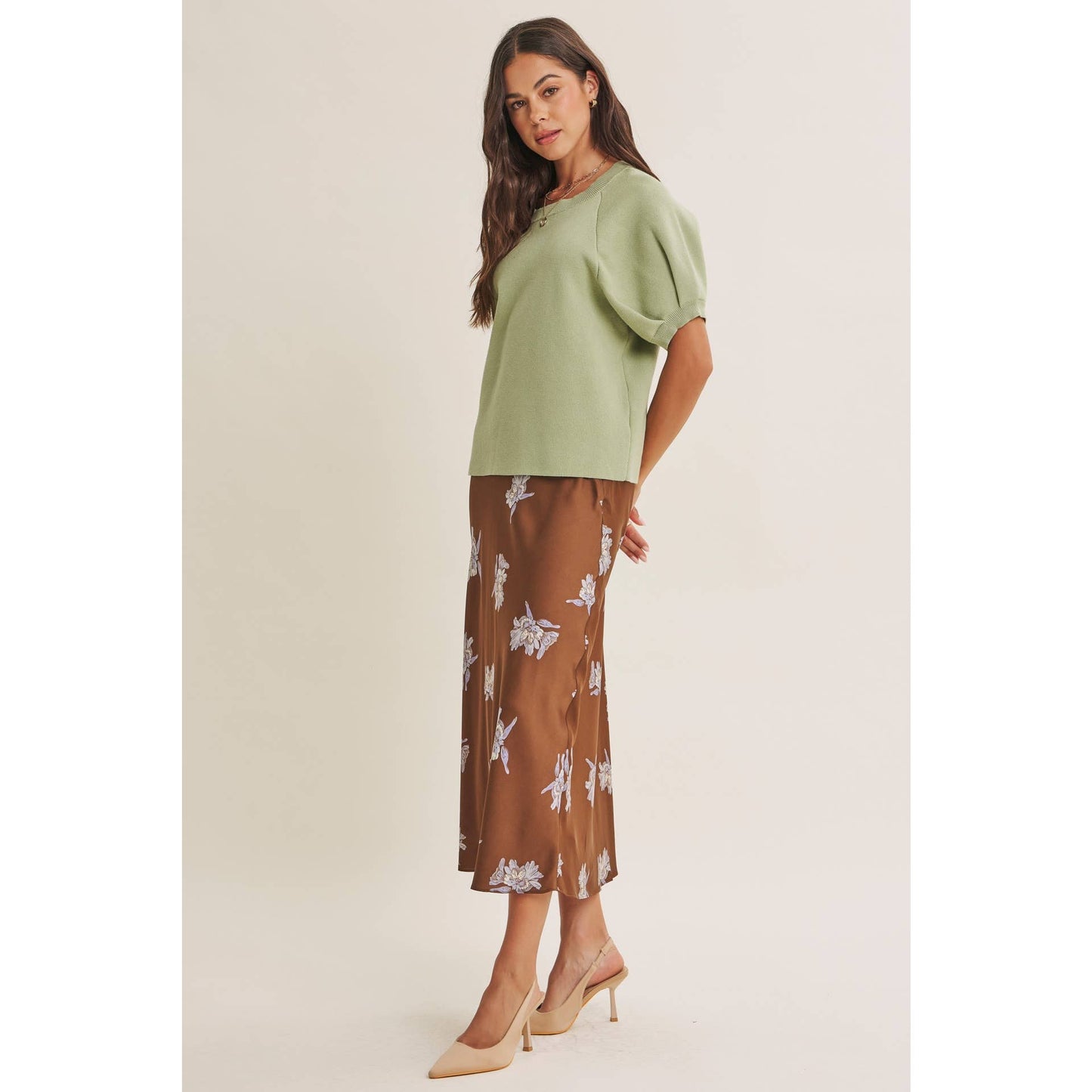 FALL FLORAL MIDI SKIRT