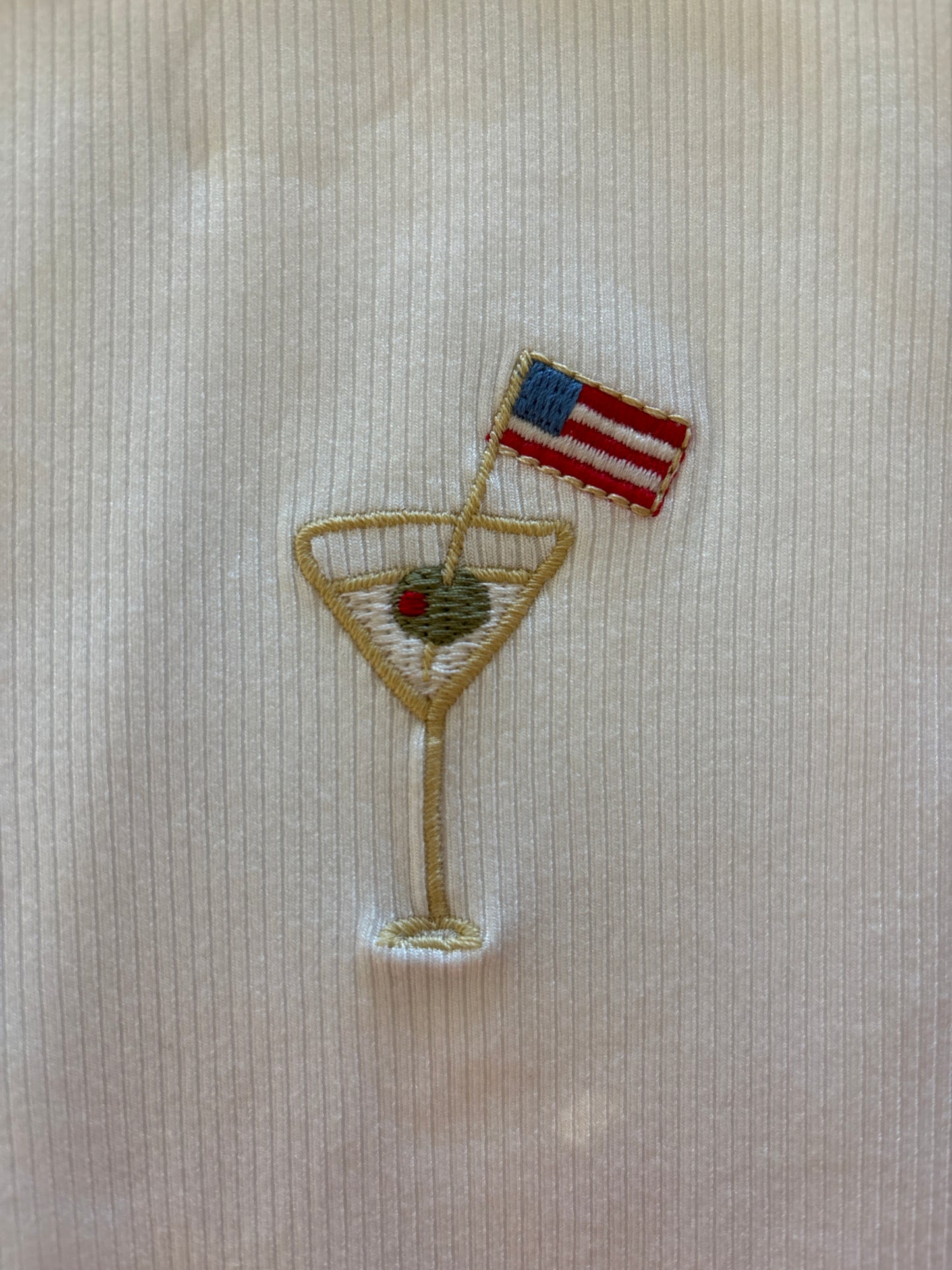 CREW NECK USA Martini White