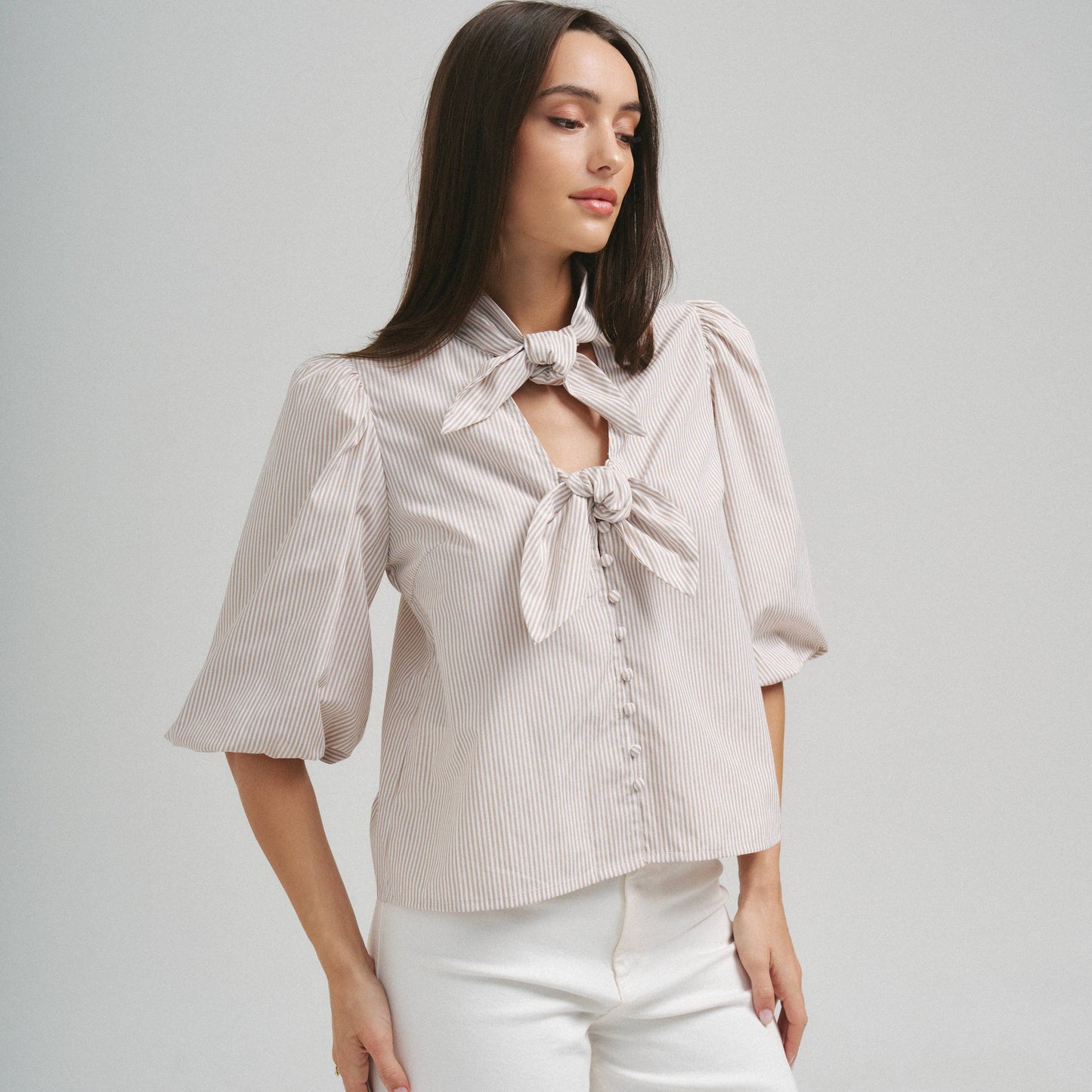Open Tie Blouse