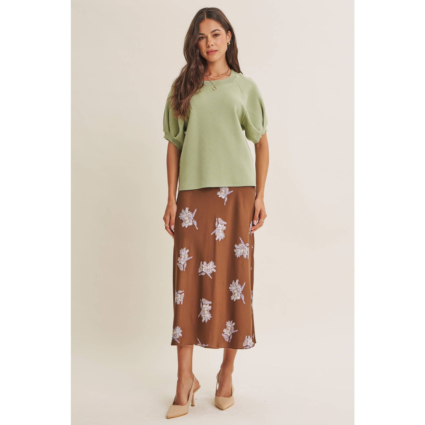 FALL FLORAL MIDI SKIRT