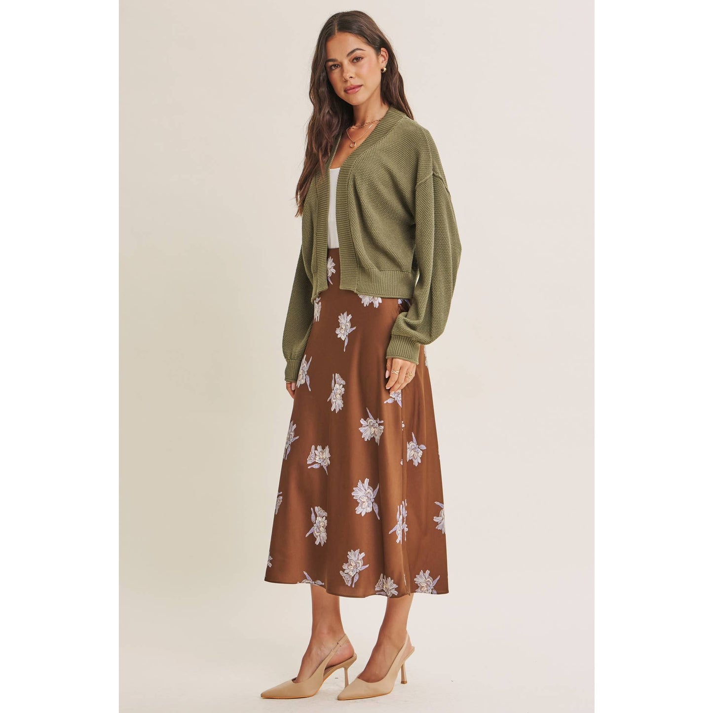 FALL FLORAL MIDI SKIRT