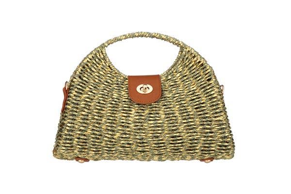 Ladies Natural Straw Clutch Handbag