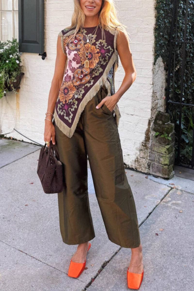 Fringe Cross Top
