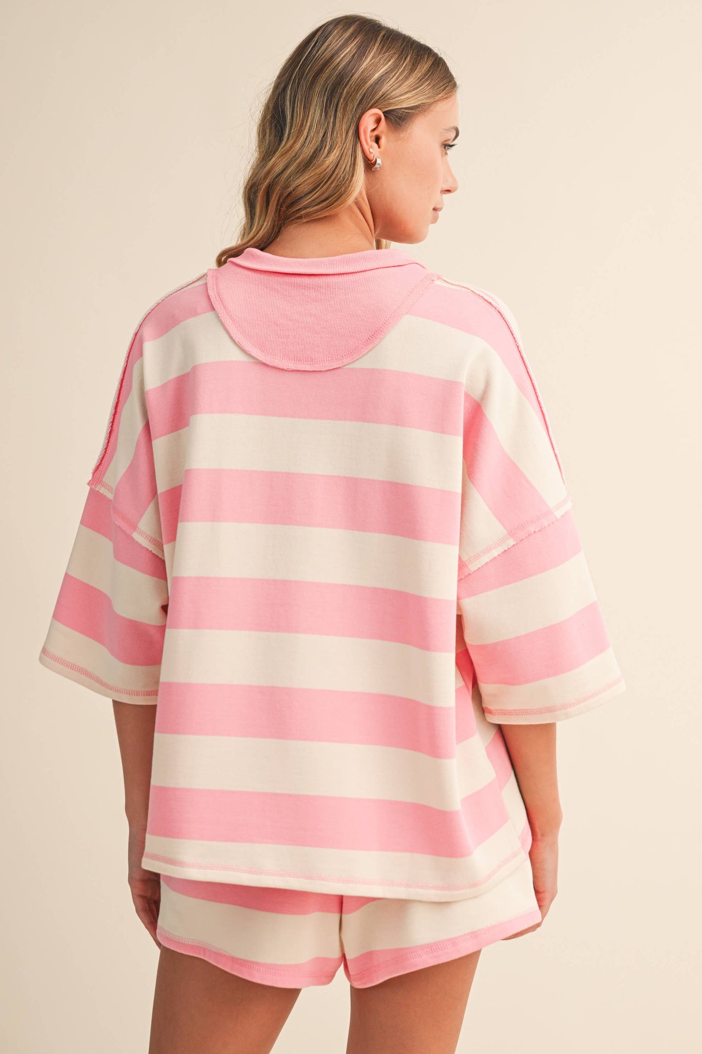 STRIPED HALF ZIP SET *More Colors*