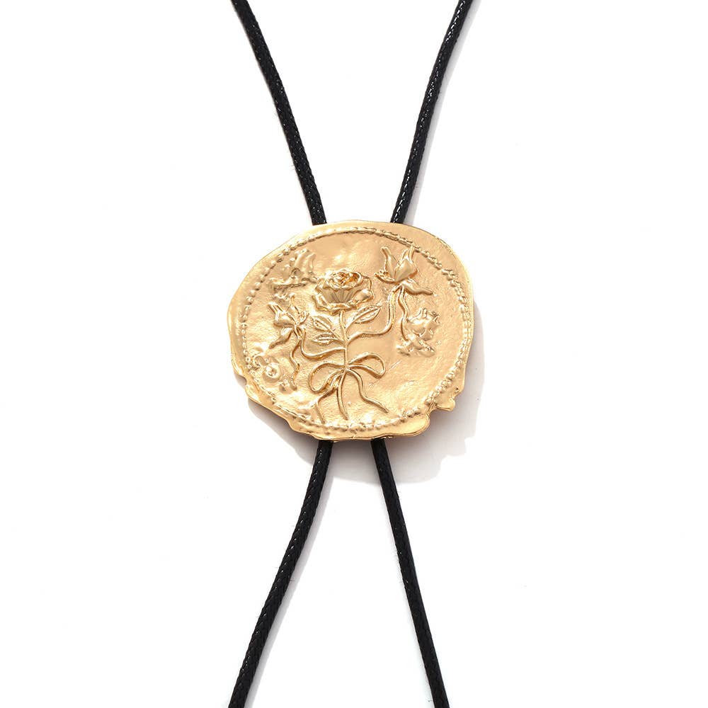 Western Cowboy Style Vintage Rose Adjustable Necklace