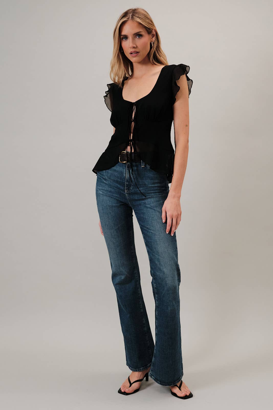 FRONT TIE TOP