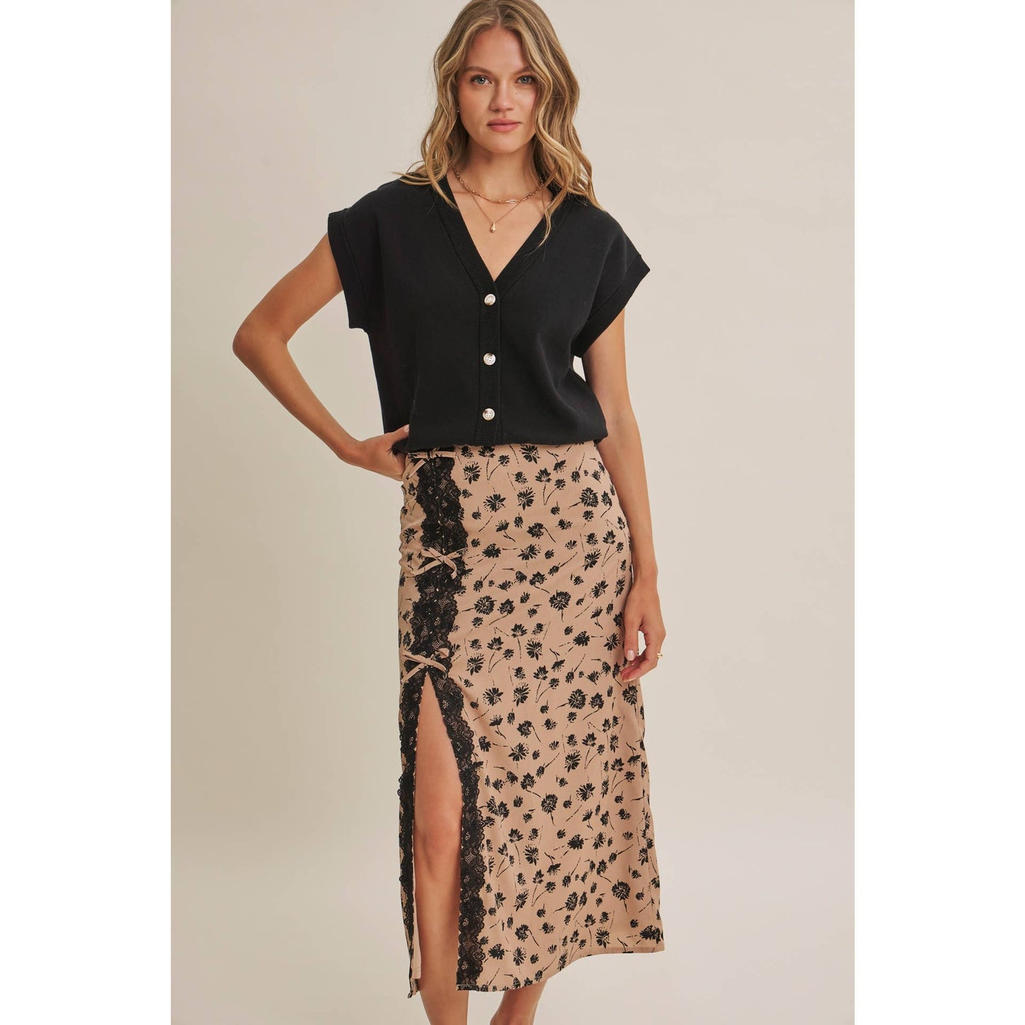 PARIS FLORAL SKIRT