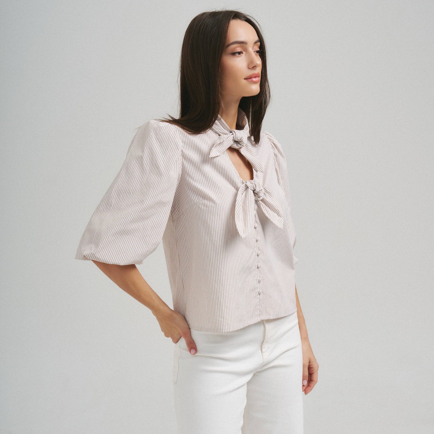 Open Tie Blouse