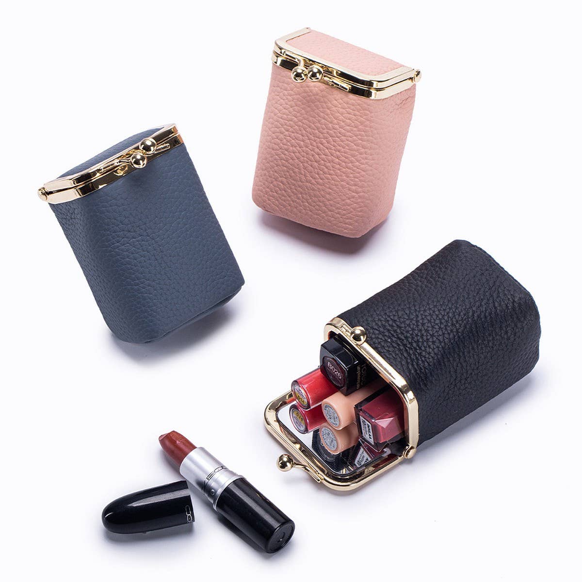 Leather Pocket Wallet with Mirror