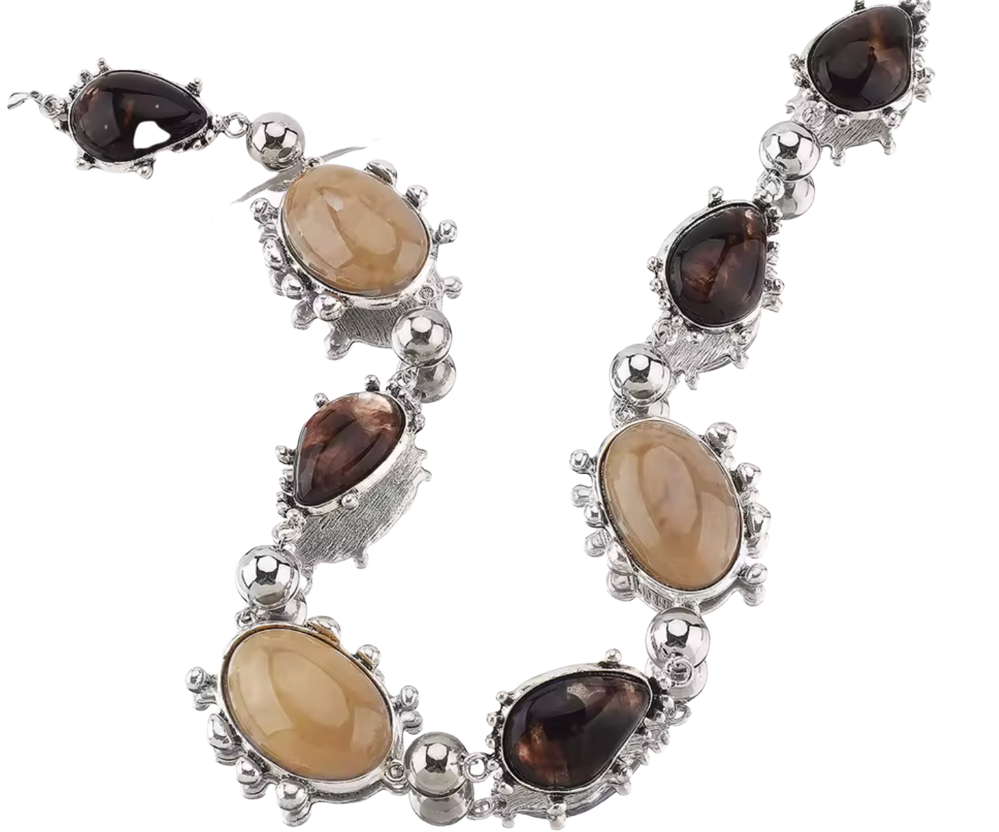 Boho Carmel Collar Cabochon Necklace