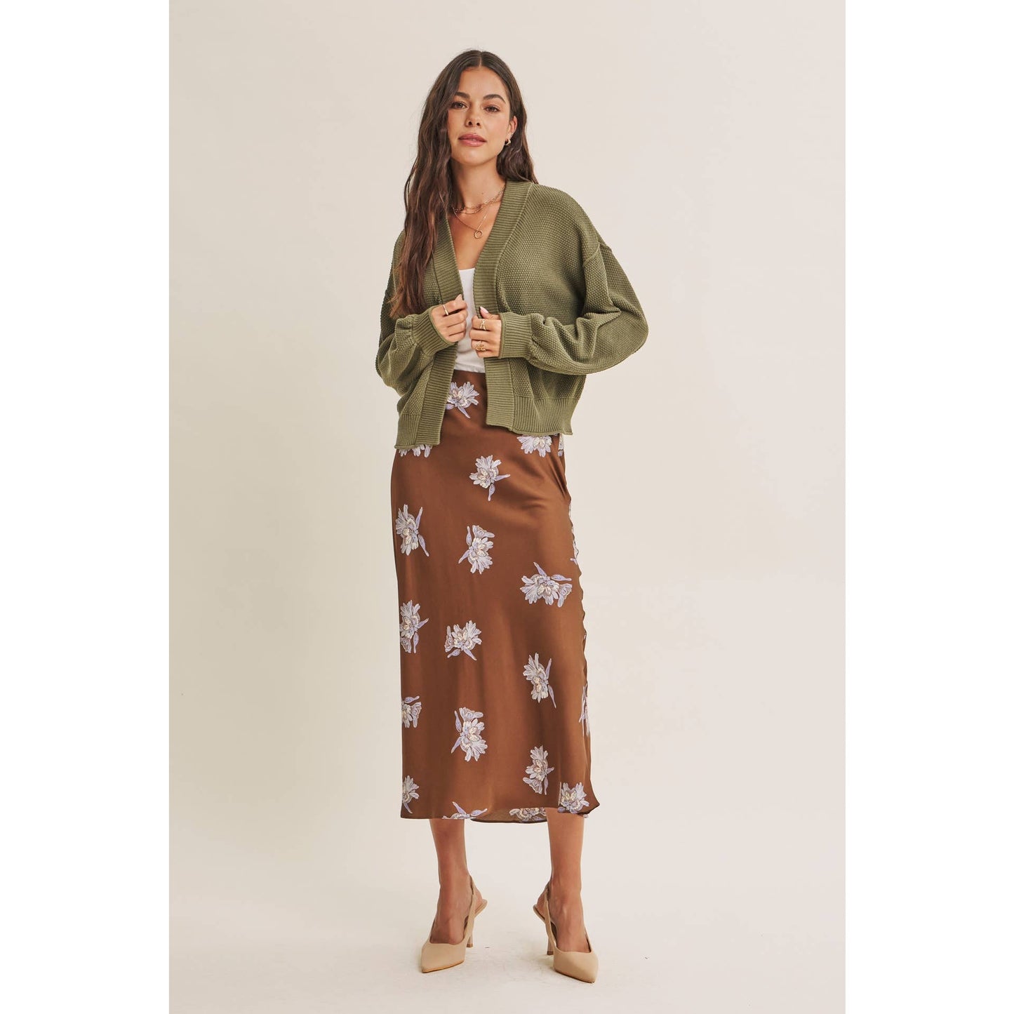 FALL FLORAL MIDI SKIRT