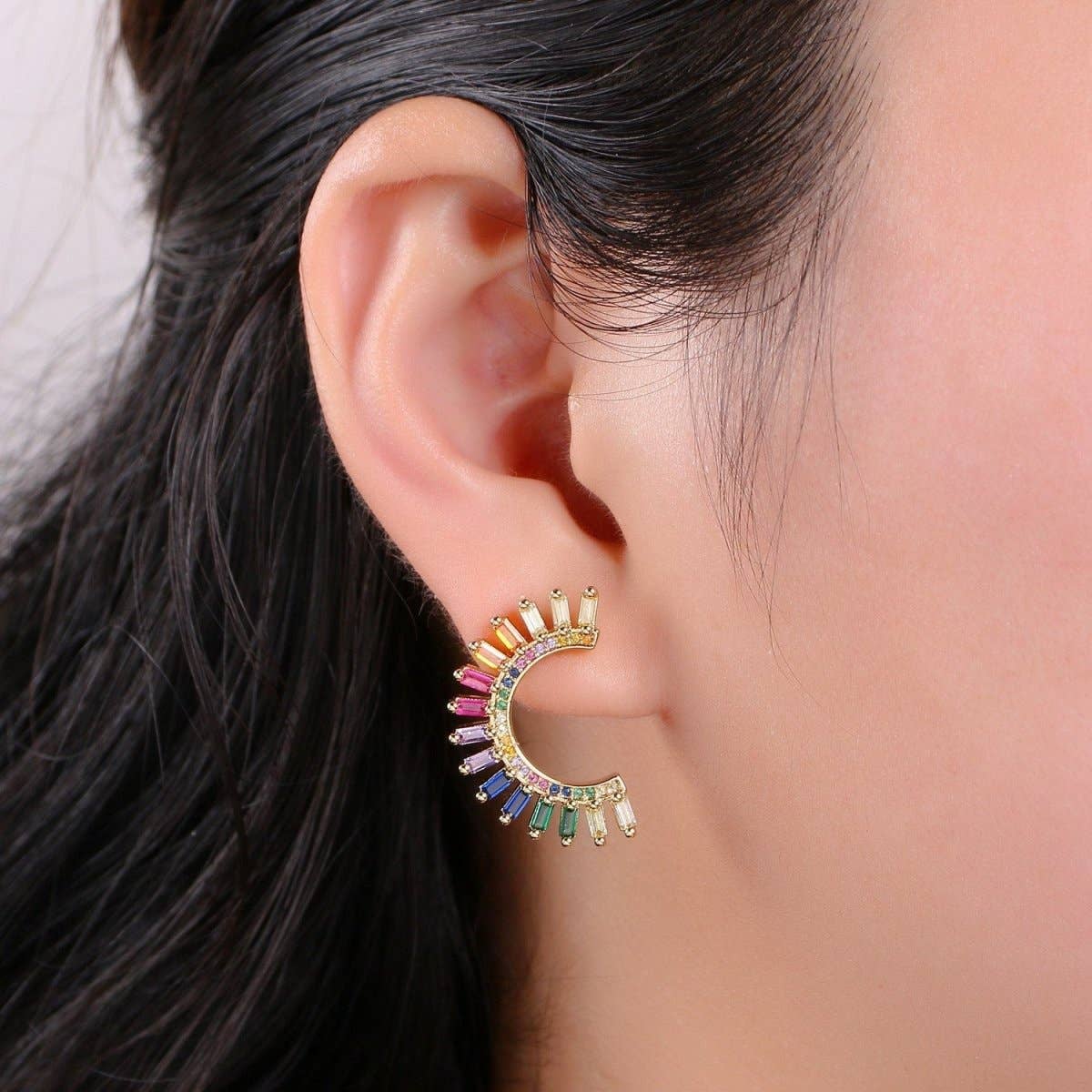 Moon Rainbow Earrings