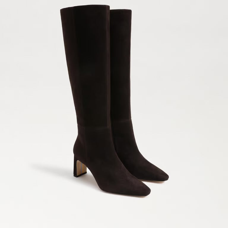Sylvia Knee High Boot Chocolate Brown Suede