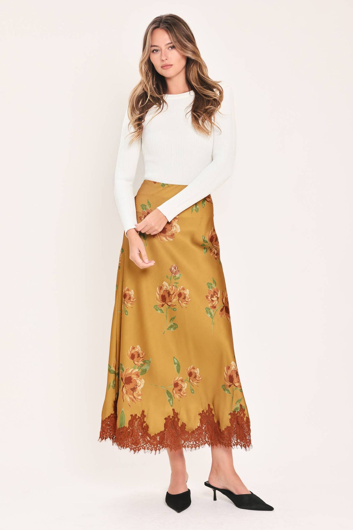 Printed Midi Skirt