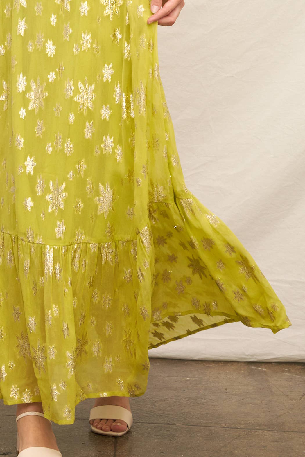 Halter Neck Metallic Maxi